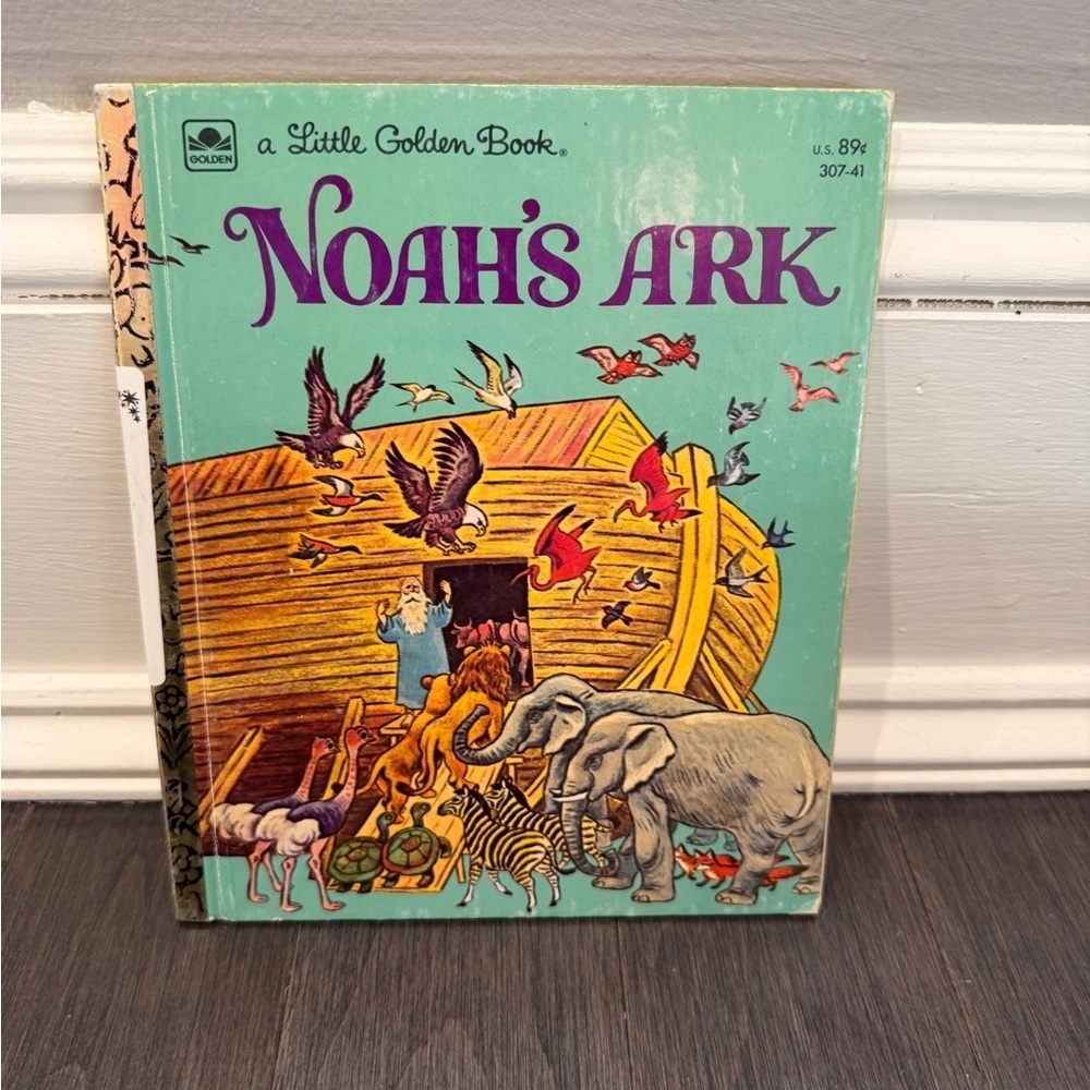 VINTAGE 1969 Little Golden Book Noah's Ark Hardcover Book Toddler Kids Baby